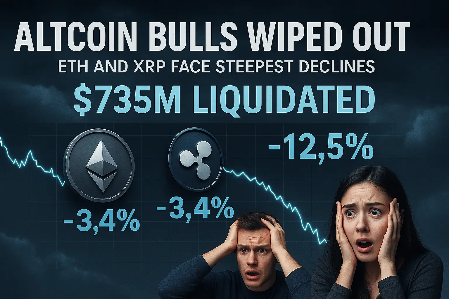 Altcoin Bulls Wiped Out: ETH and XRP Face Steepest Declines