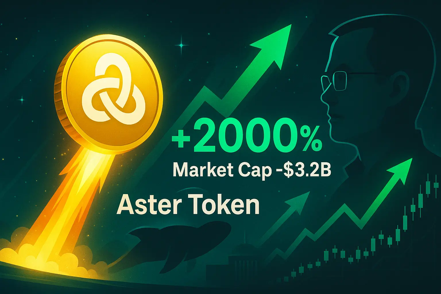 Aster Token Rockets Over 2,000% After CZ Endorsement; Market Cap Hits ~$3.2B