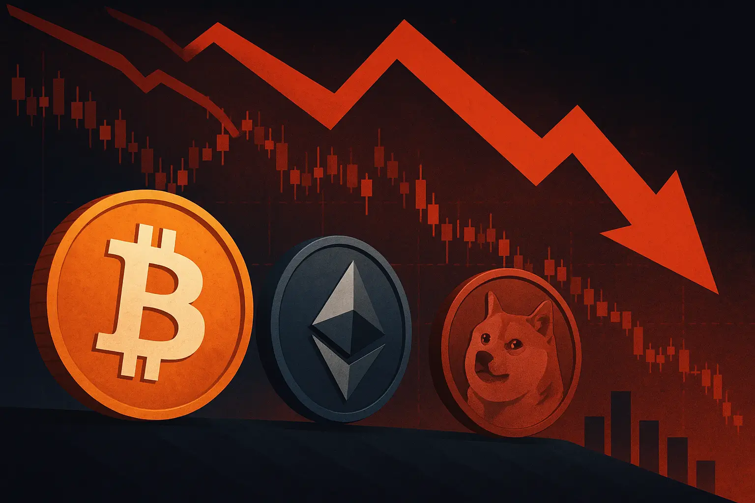 Bitcoin, Ether, Dogecoin Sink as $900M in Longs Wiped Out