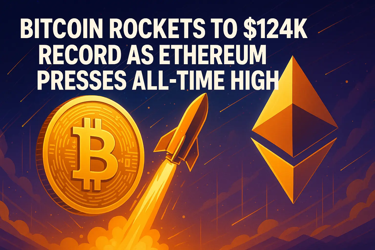 Bitcoin Rockets to $124K Record as Ethereum Presses on All-Time High