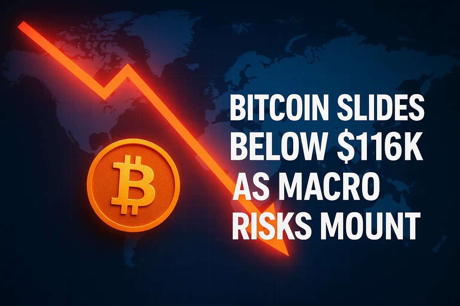 Bitcoin Slides Below 116K as Macro Risks Mount