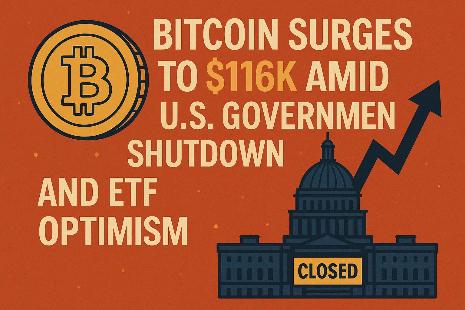 Bitcoin Surges to $116K Amid U.S. Government Shutdown and ETF Optimism