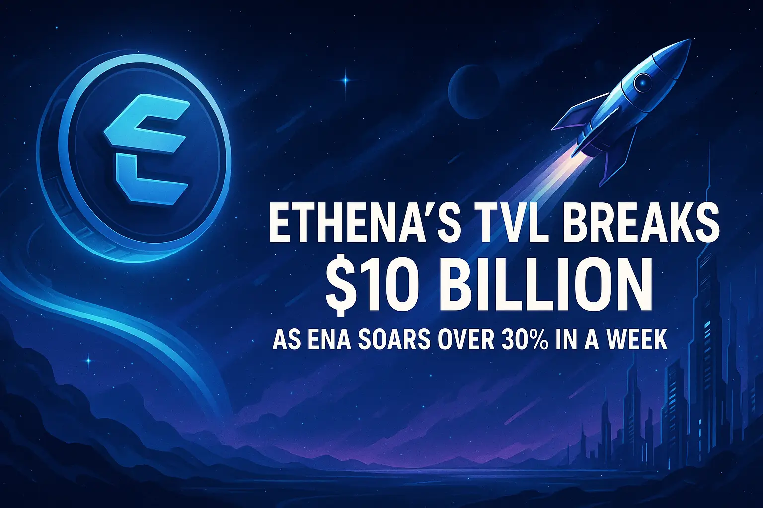 Ethena’s TVL Breaks $10 Billion as ENA Soars Over 30% in a Week