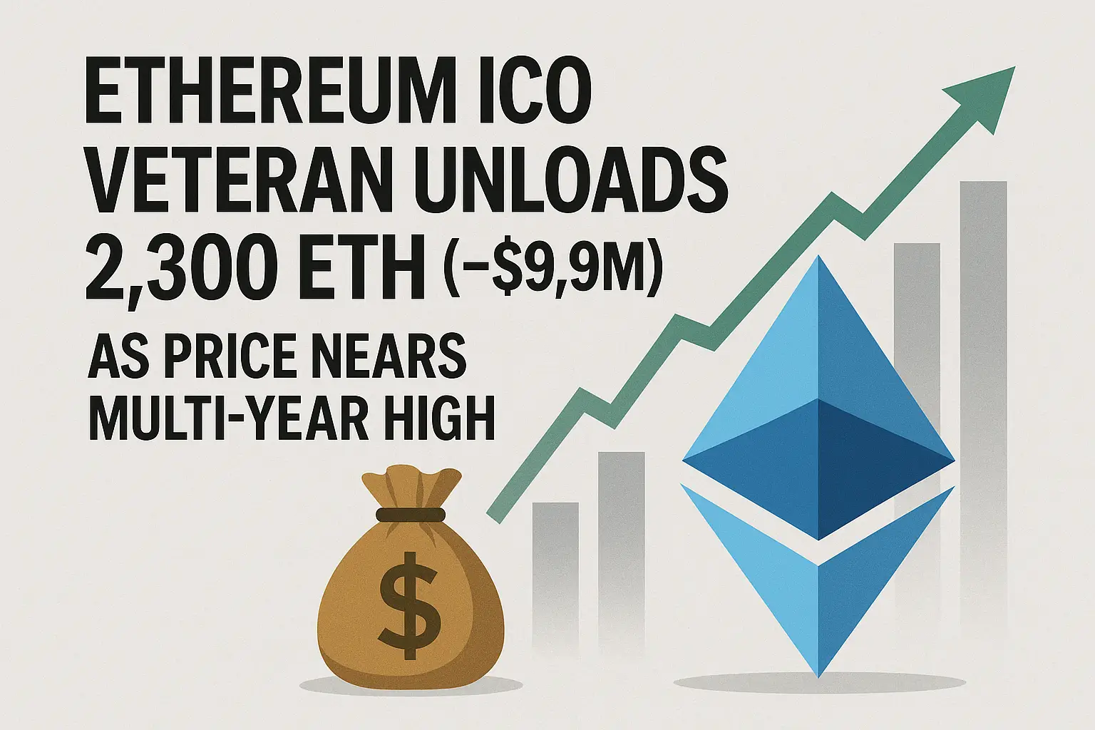 Ethereum ICO Veteran Unloads 2,300 ETH (~$9.9M) as Price Nears Multi-Year High