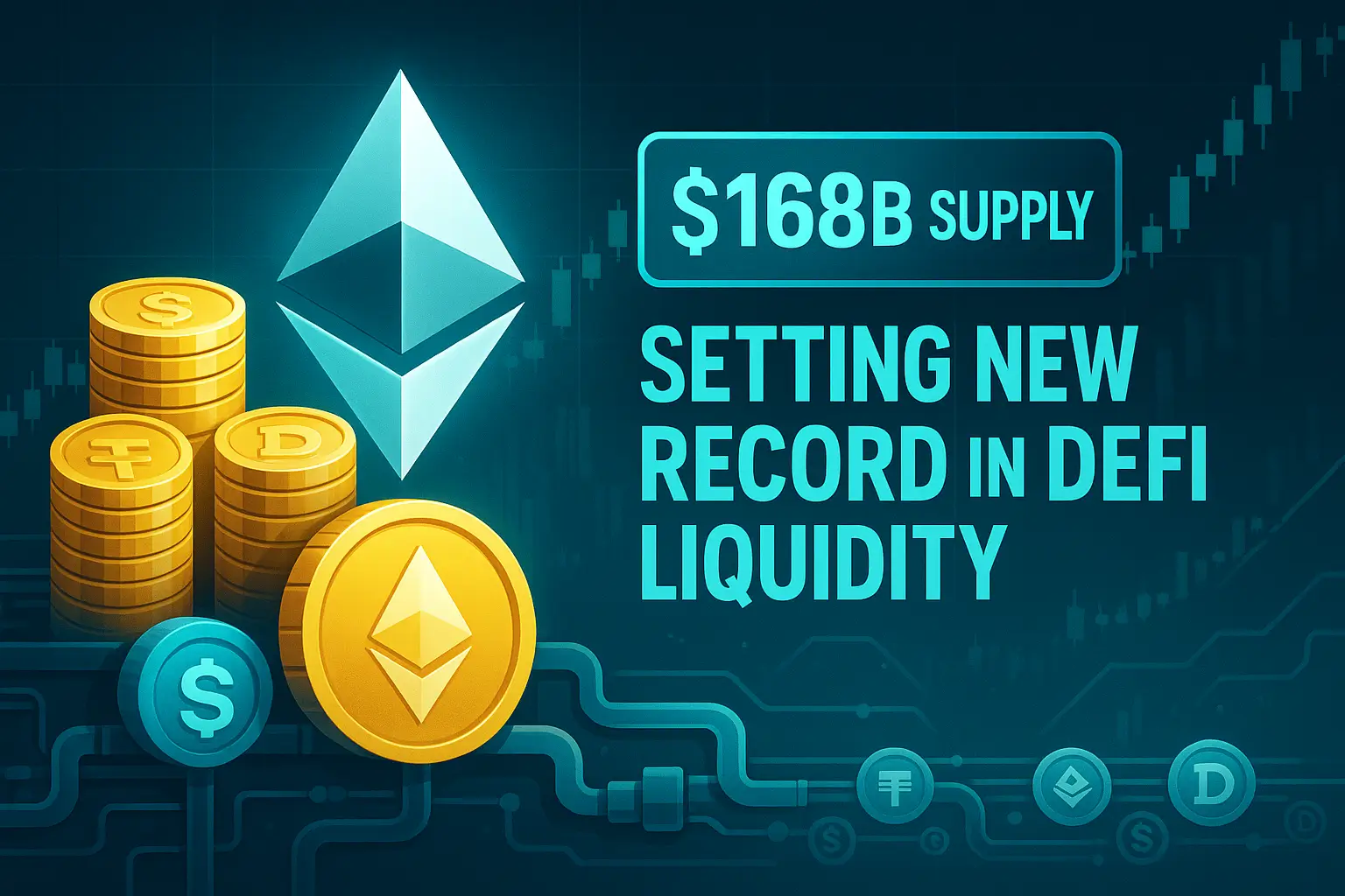 Ethereum Stablecoin Supply hits $168B, Setting New Record in DeFi Liquidity