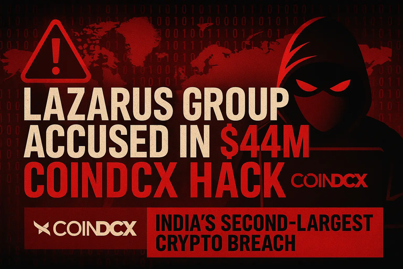 Lazarus Group Accused in $44M CoinDCX Hack: India’s Second-Largest Crypto Breach