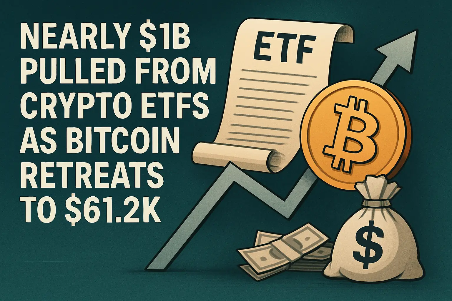 Nearly $1B Pulled From Crypto ETFs as Bitcoin Retreats to $112K