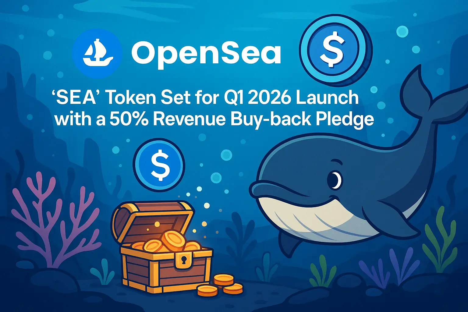 OpenSea’s $SEA Token Set for Q1 2026 Launch with a 50% Revenue Buy-back Pledge
