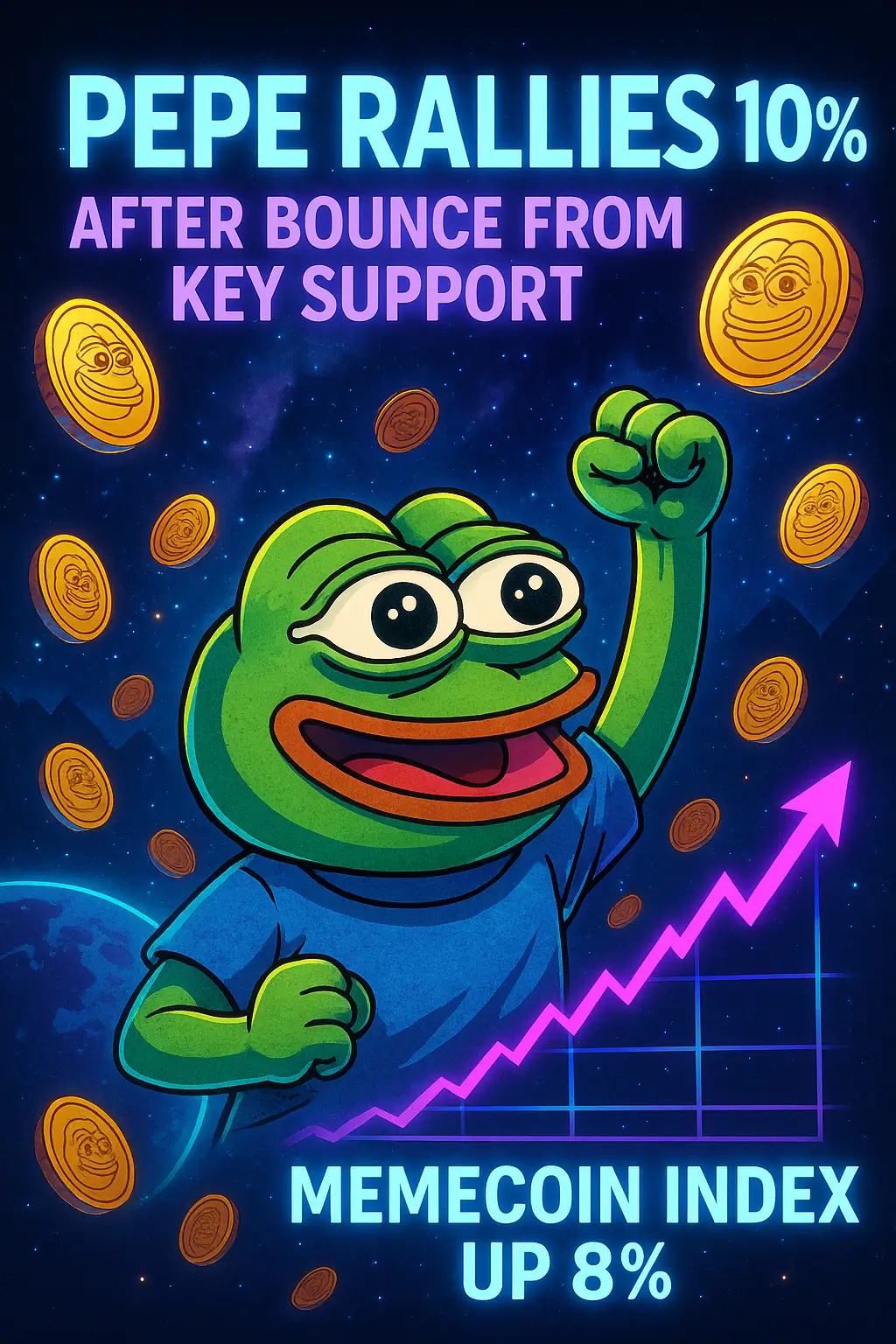 PEPE Rallies 10% After Bounce From Key Support, Memecoin Index Up 8%