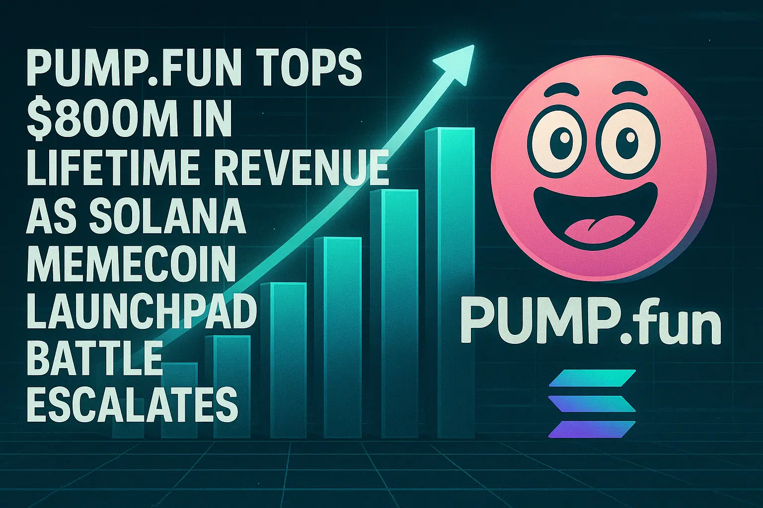 Pump.fun Tops $800M in Lifetime Revenue as Solana Memecoin Launchpad Battle Escalates