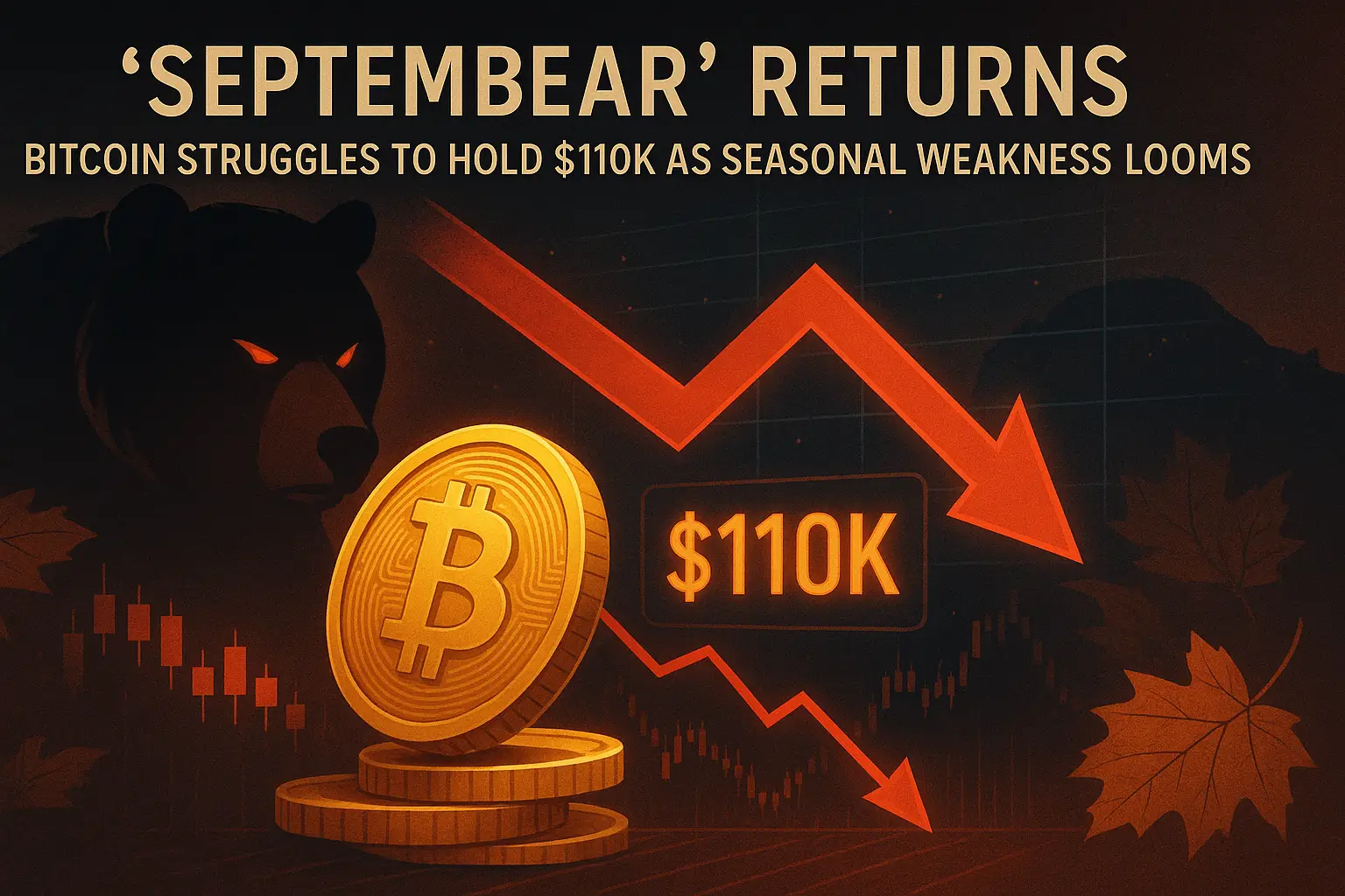 ‘Septembear’ Returns: Bitcoin Struggles to Hold $110K as Seasonal Weakness Looms