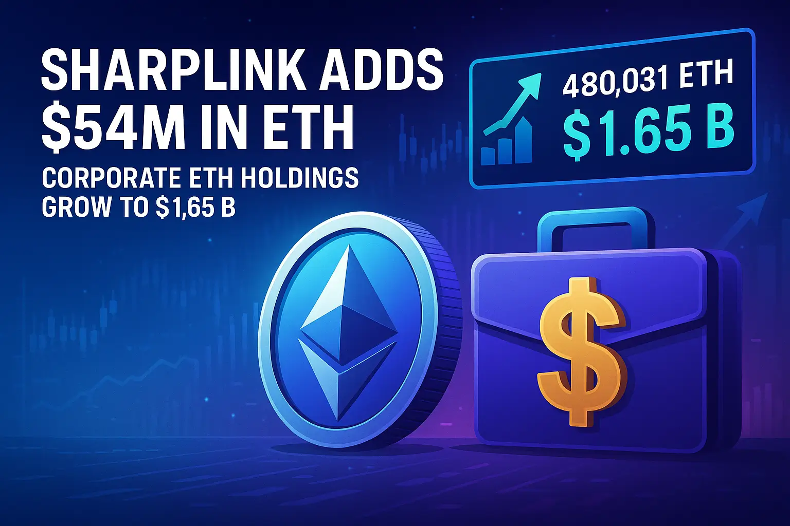 SharpLink Adds $54M in ETH, Corporate ETH Holdings Grow to $1.65B