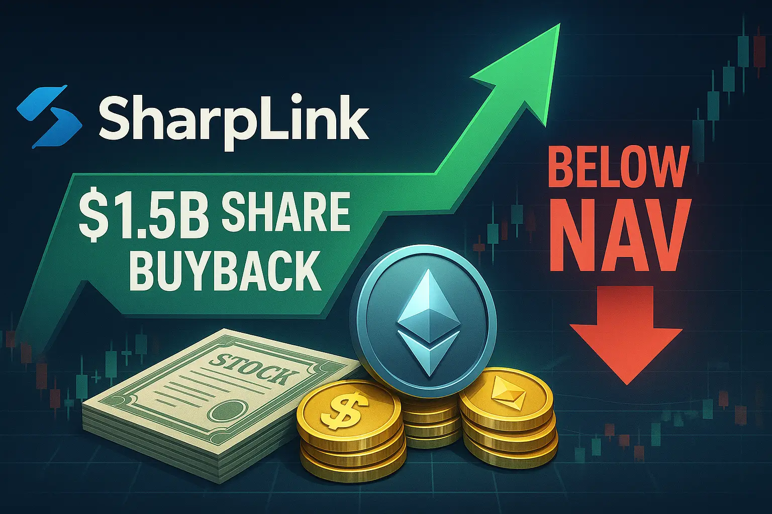 SharpLink Kicks Off $1.5B Share Buyback as Stock Trades Below ETH-Backed NAV
