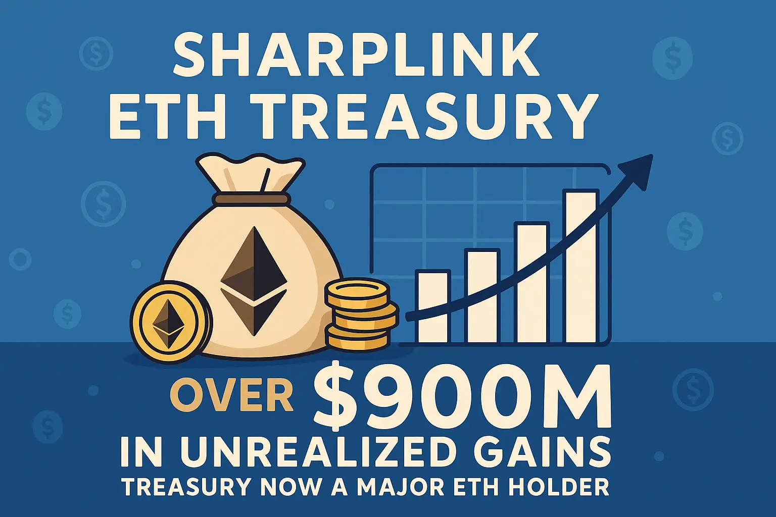 SharpLink's ETH Treasury Nets Over $900M in Unrealized Gains — Treasury Now a Major ETH Holder