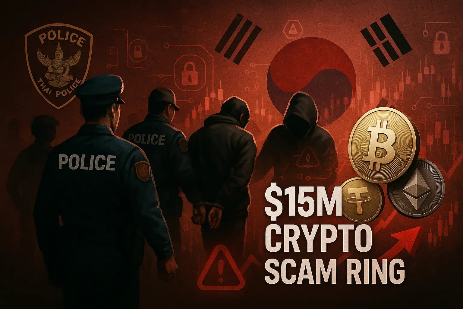 Thai Police Bust $15M Crypto Scam Ring Targeting Hundreds of Koreans