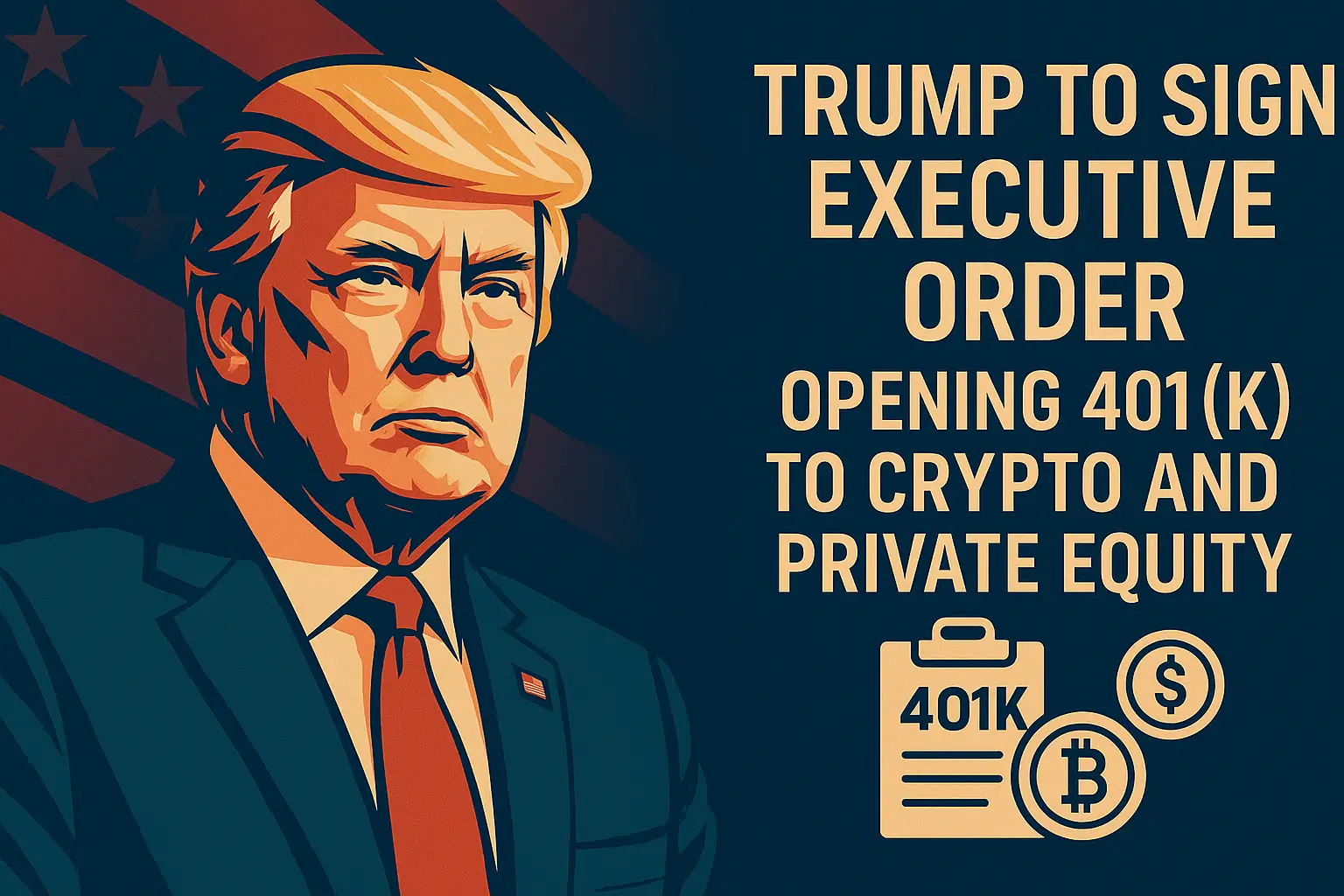 Trump to Sign Executive Order Opening 401(k) to Crypto and Private Equity