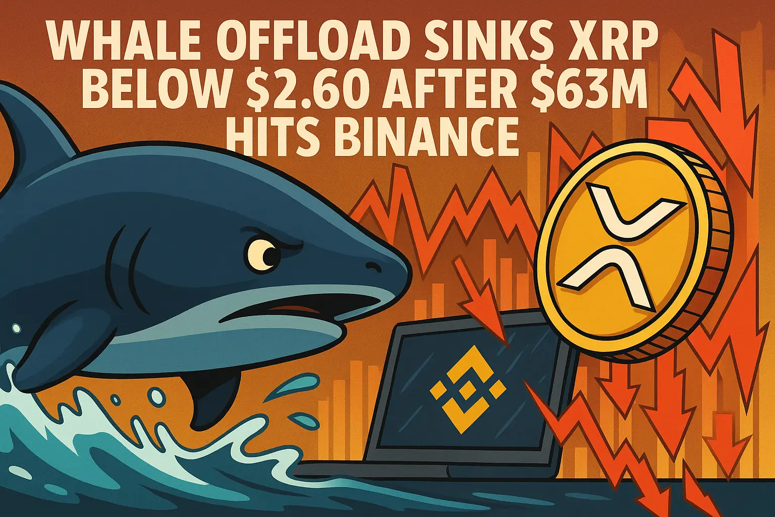 Whale Offload Sinks XRP below $2.60 After $63M Hits Binance