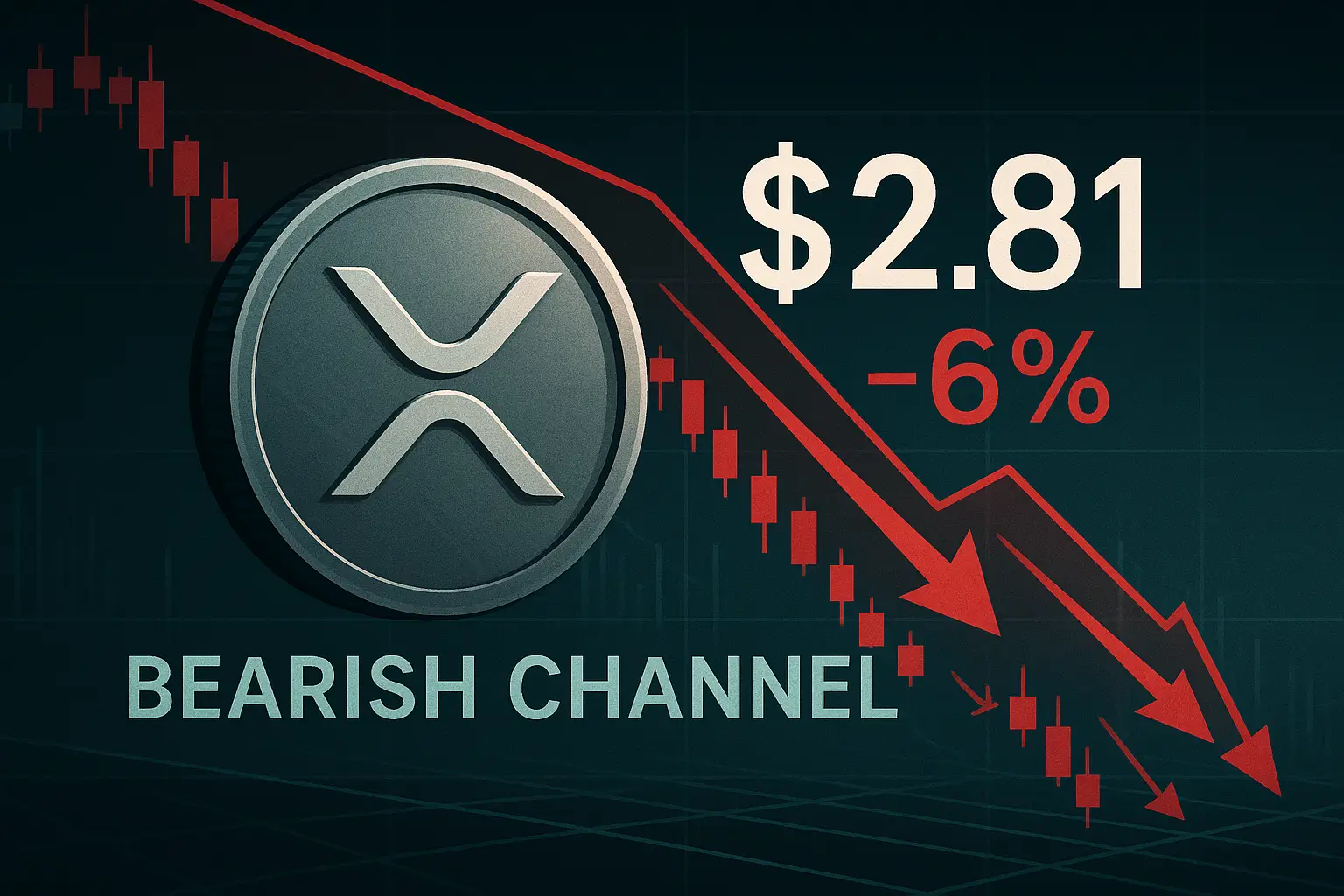 XRP Dips 6% to $2.81 as Bearish Channel Points to Further Decline