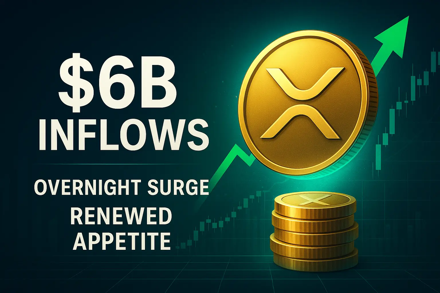 XRP Sees Over $6 Billion Inflows Overnight, Surge Signals Renewed Appetite